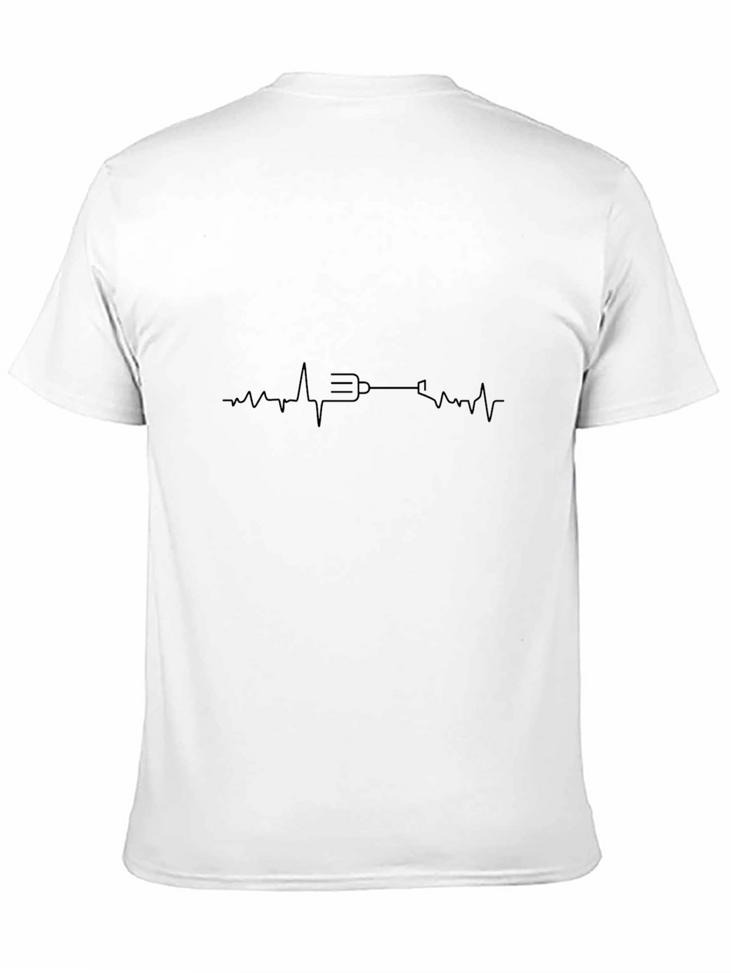 Fork Heartbeat Graphic Tee - Black Crew Neck