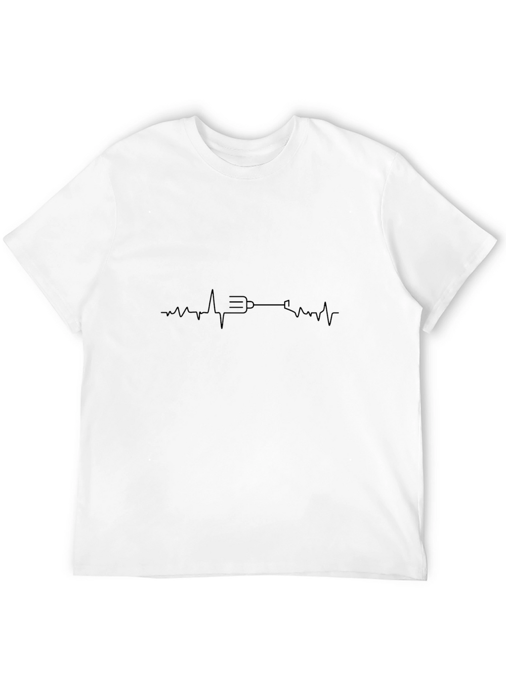 Fork Heartbeat Graphic Tee - Black Crew Neck