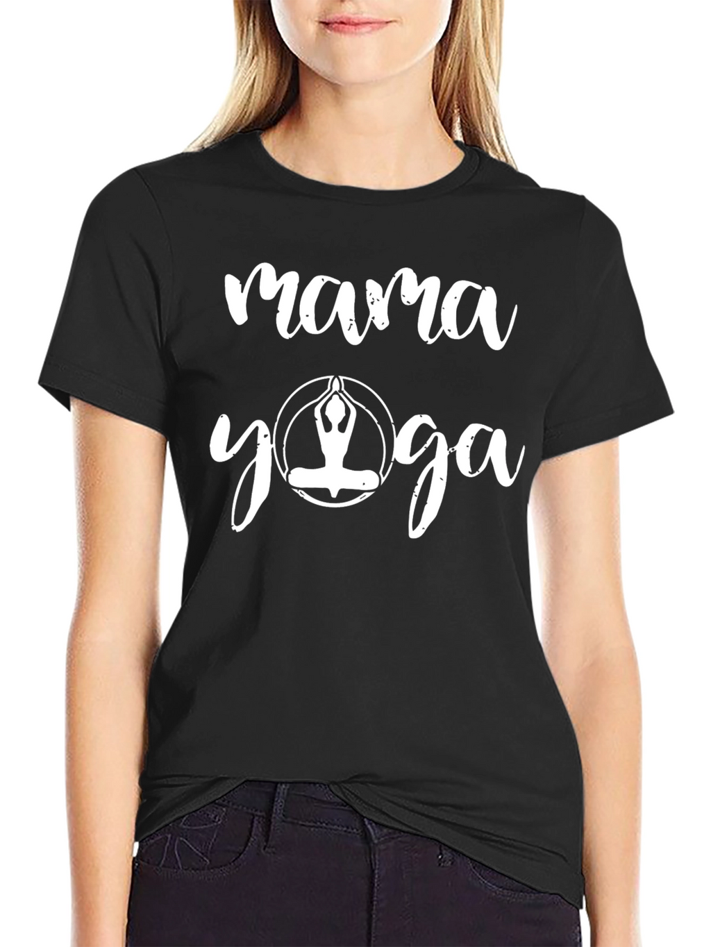 Mama Yoga Black Graphic Tee