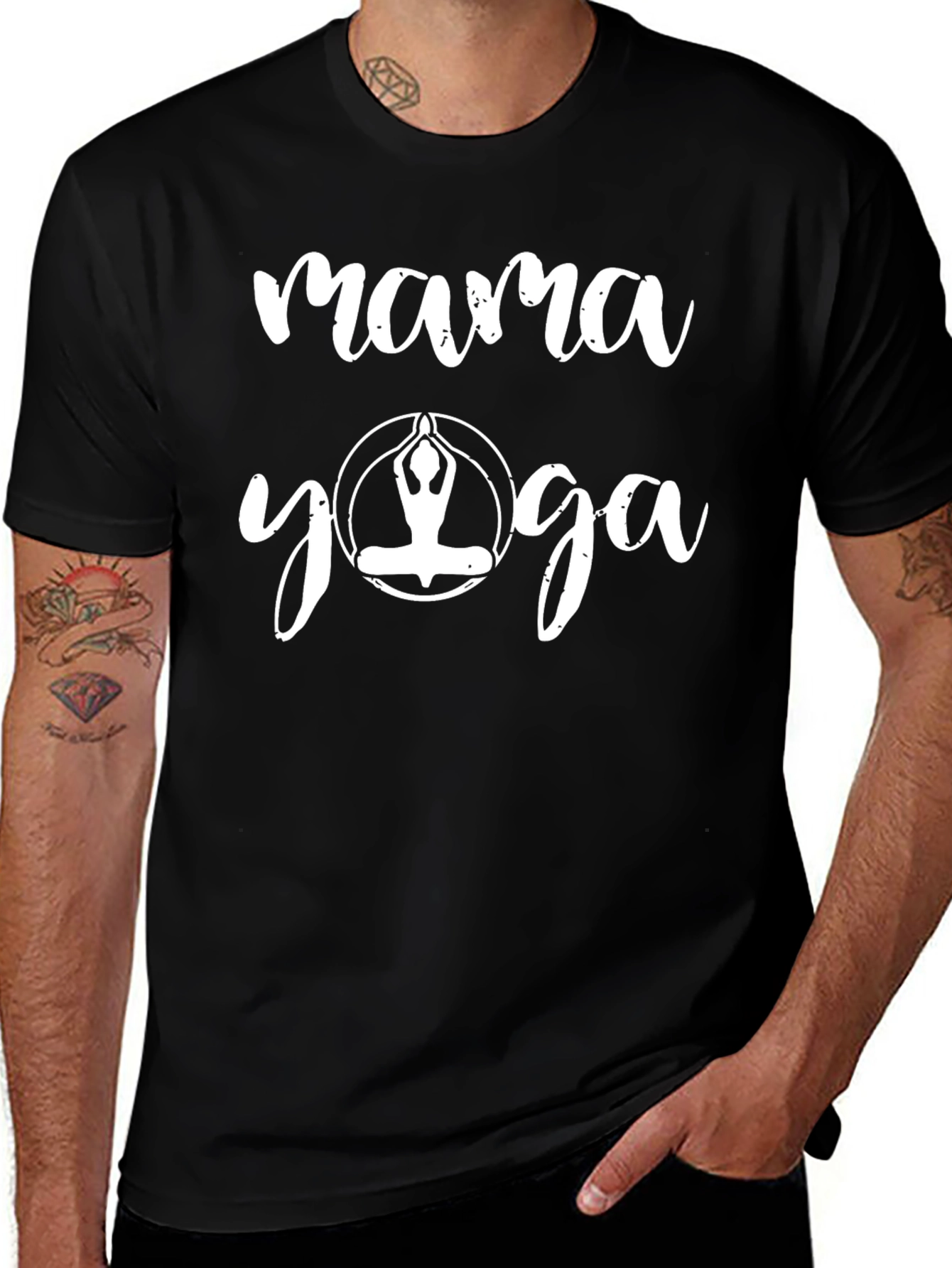Mama Yoga Black Graphic Tee