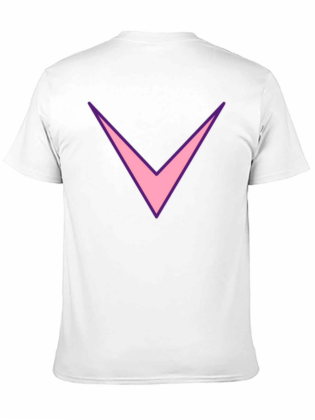 Mens Black T-Shirt with Pink Chevron Design