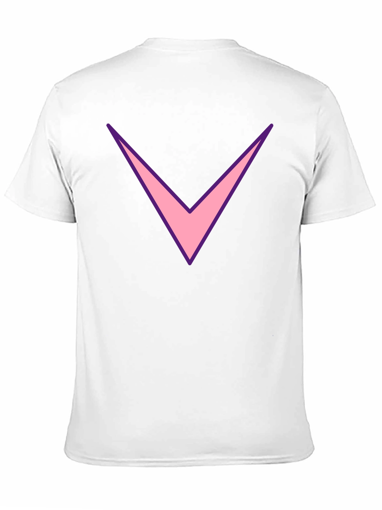 Mens Black T-Shirt with Pink Chevron Design