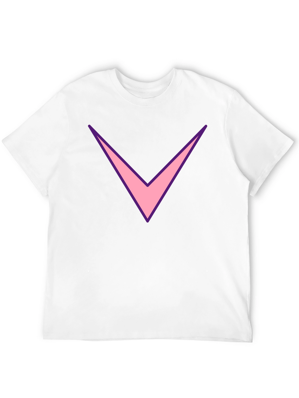 Mens Black T-Shirt with Pink Chevron Design