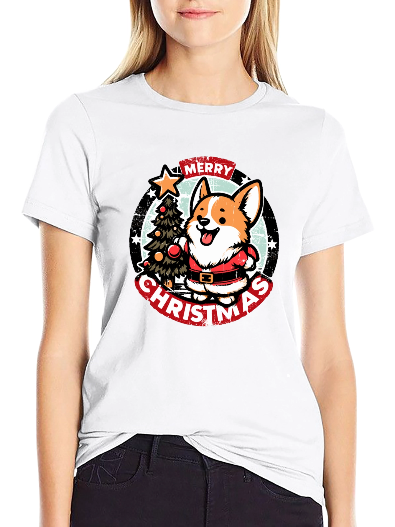 Merry Christmas Corgi T-Shirt