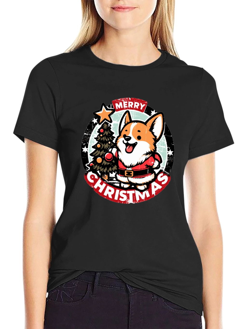 Merry Christmas Corgi T-Shirt