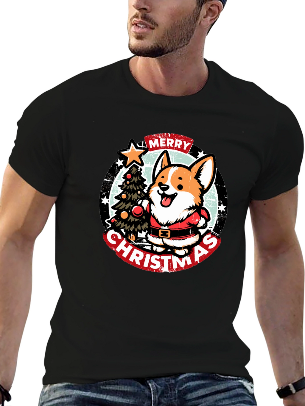Merry Christmas Corgi T-Shirt