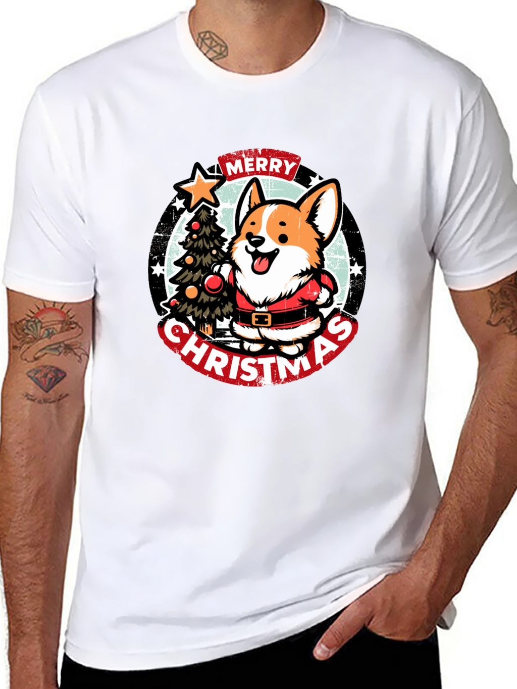 Merry Christmas Corgi T-Shirt