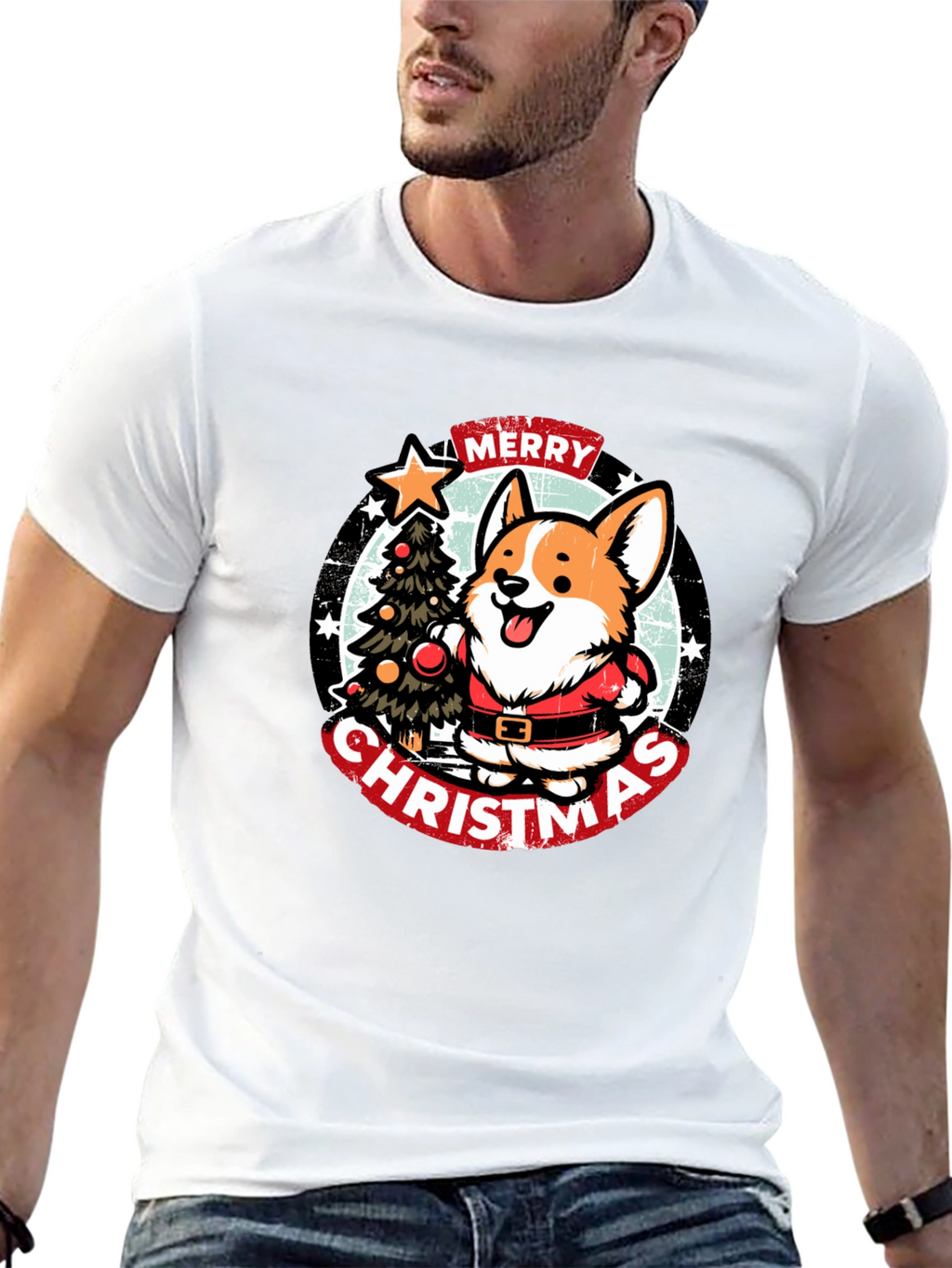 Merry Christmas Corgi T-Shirt