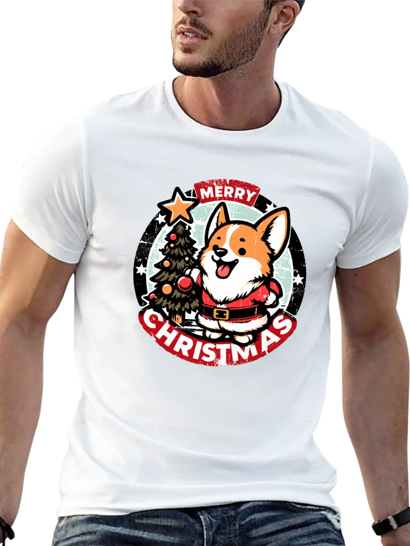 Merry Christmas Corgi T-Shirt