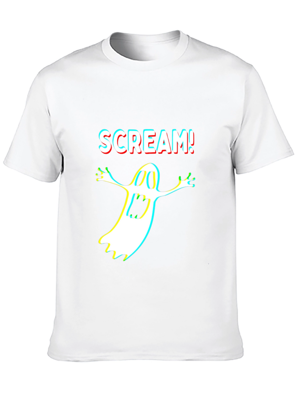 Scream Ghost Graphic Tee - Black Cotton T-Shirt