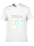 Scream Ghost Graphic Tee - Black Cotton T-Shirt