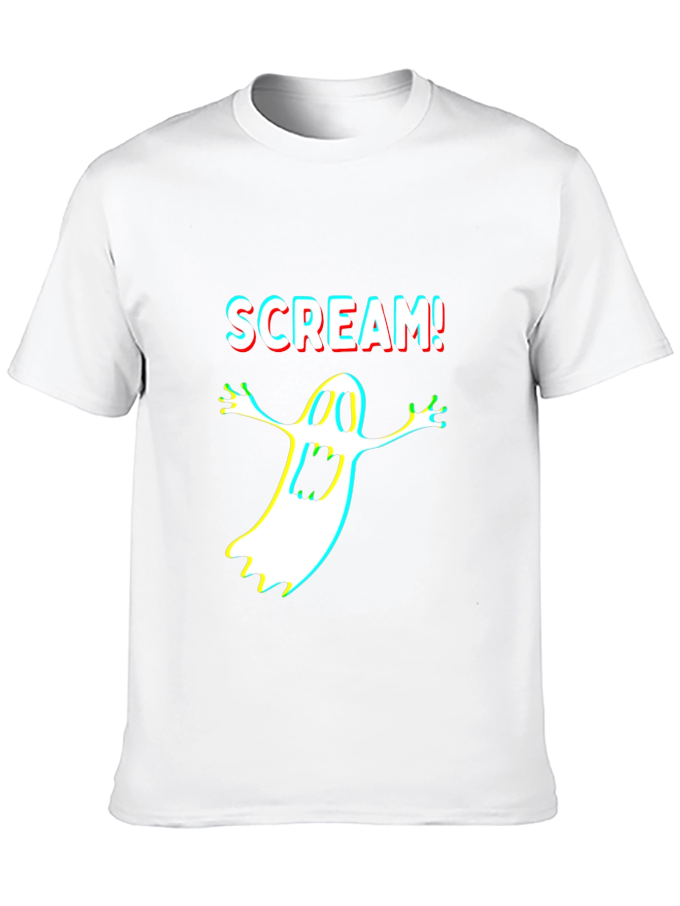 Scream Ghost Graphic Tee - Black Cotton T-Shirt