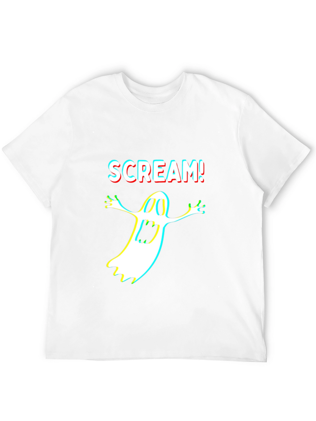 Scream Ghost Graphic Tee - Black Cotton T-Shirt