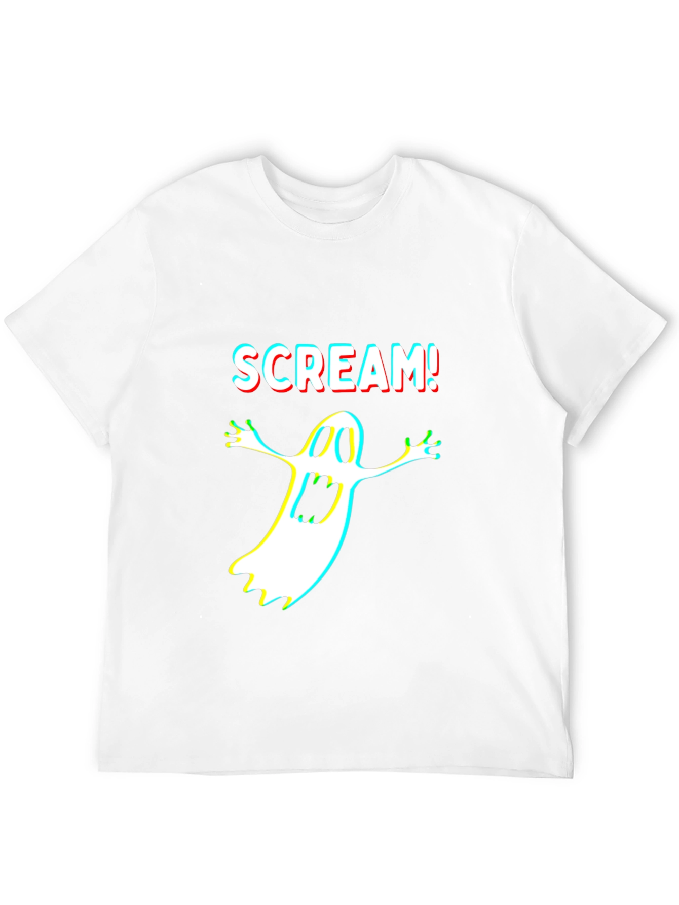 Scream Ghost Graphic Tee - Black Cotton T-Shirt