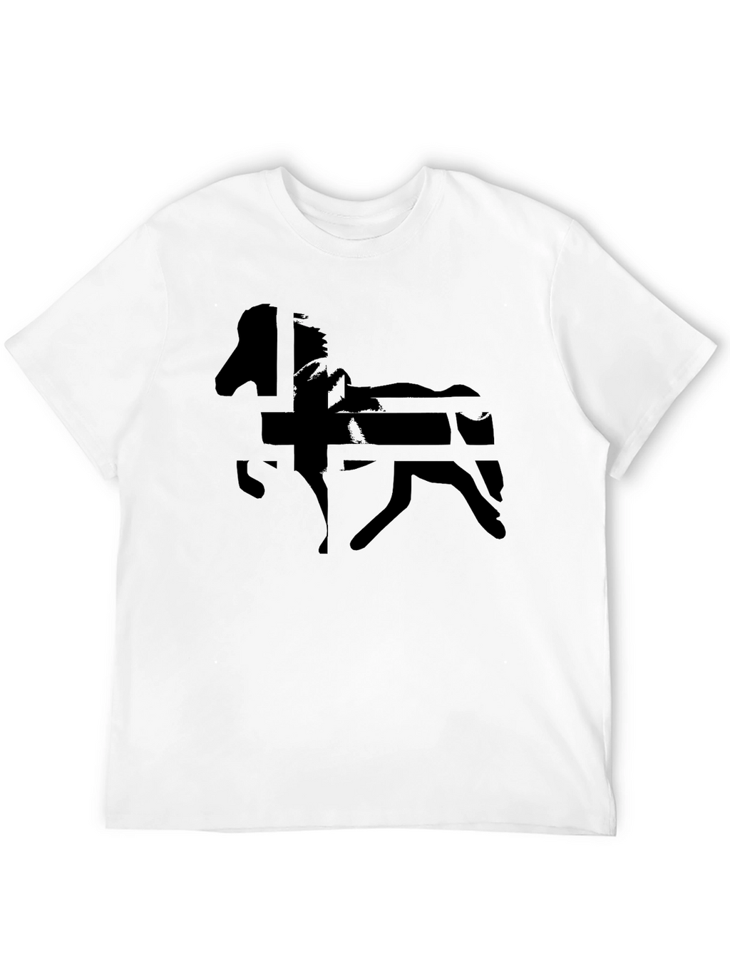 Black Horse Graphic Tee - Mens Casual Shirt