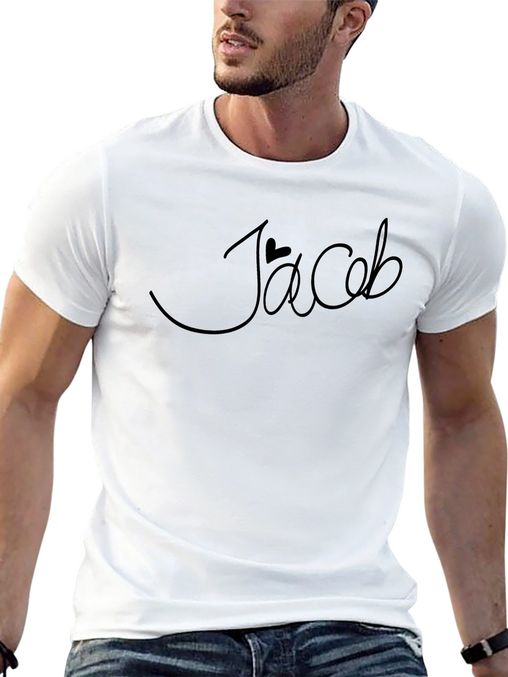 Jacob Heart Graphic Black T-Shirt