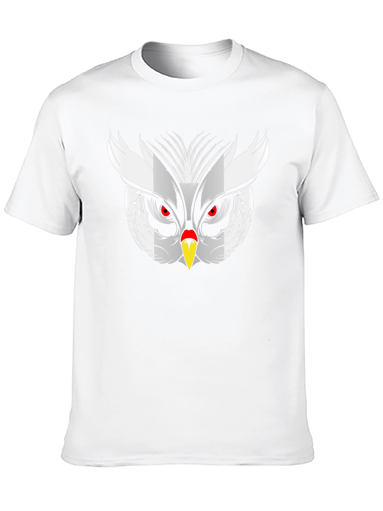 Owl Face Graphic Print Black T-Shirt