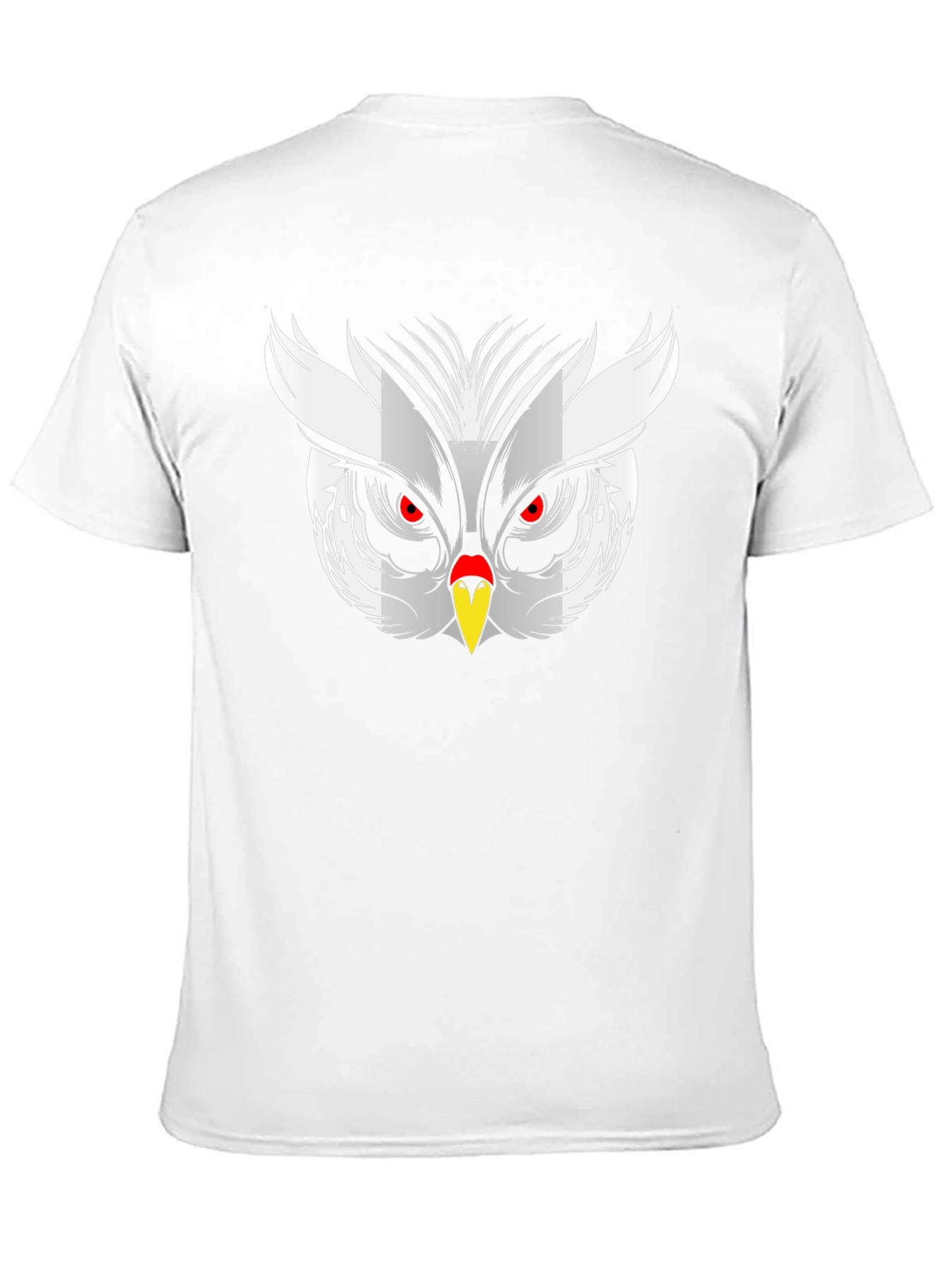 Owl Face Graphic Print Black T-Shirt