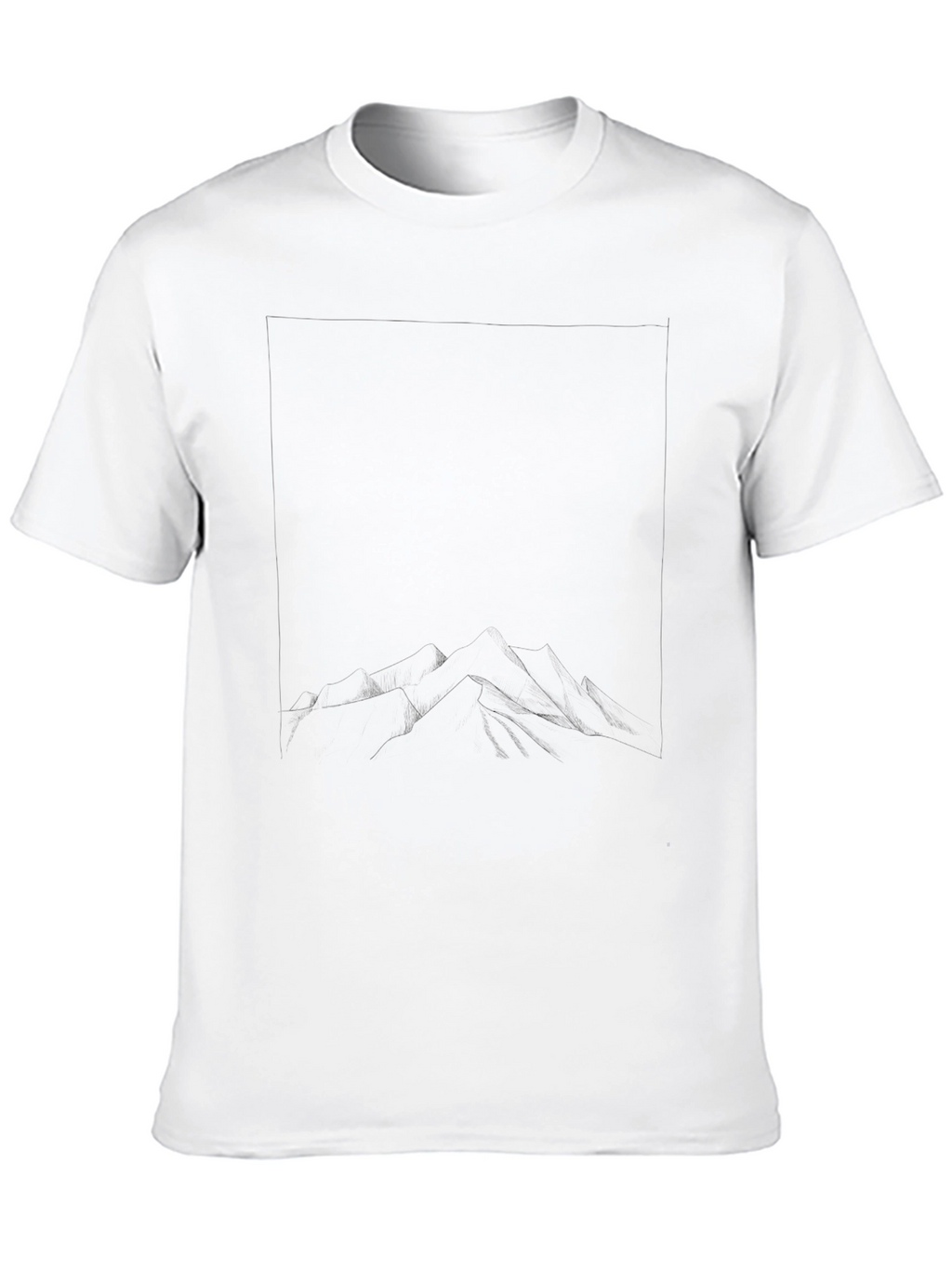 Mens Black Graphic Tee - Mountainscape Design