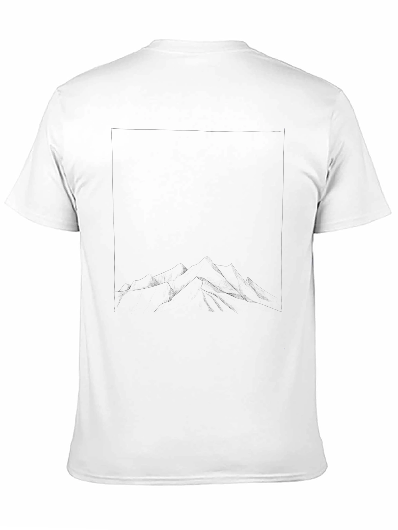Mens Black Graphic Tee - Mountainscape Design