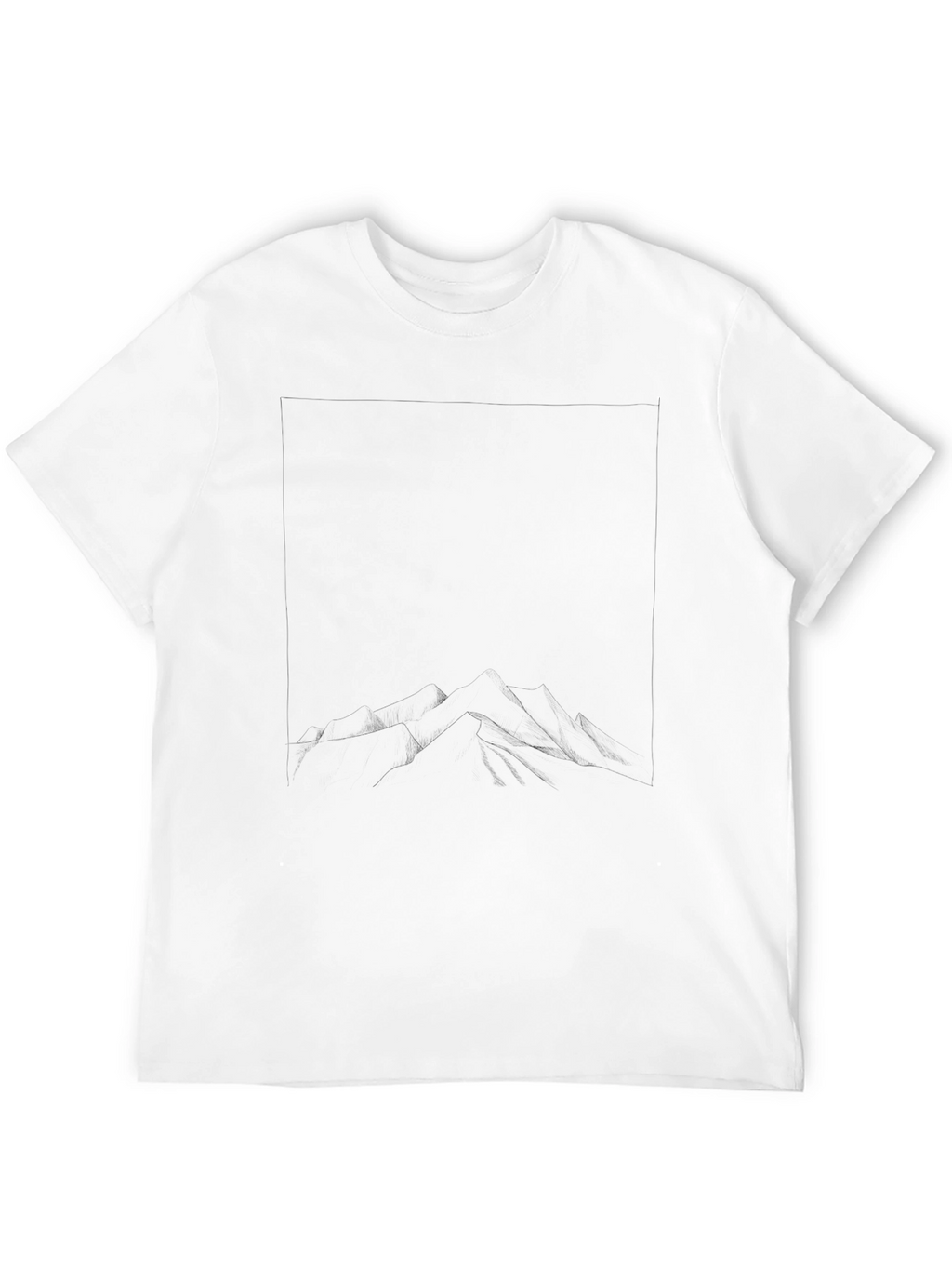 Mens Black Graphic Tee - Mountainscape Design