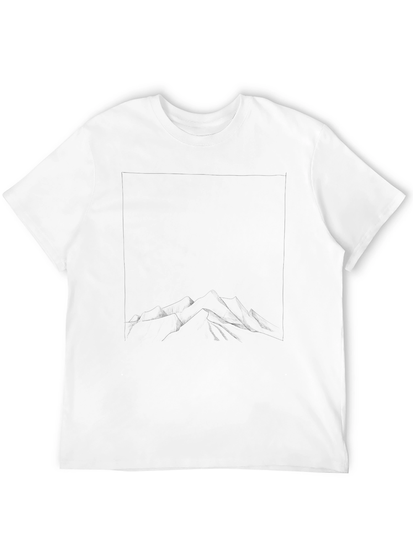 Mens Black Graphic Tee - Mountainscape Design