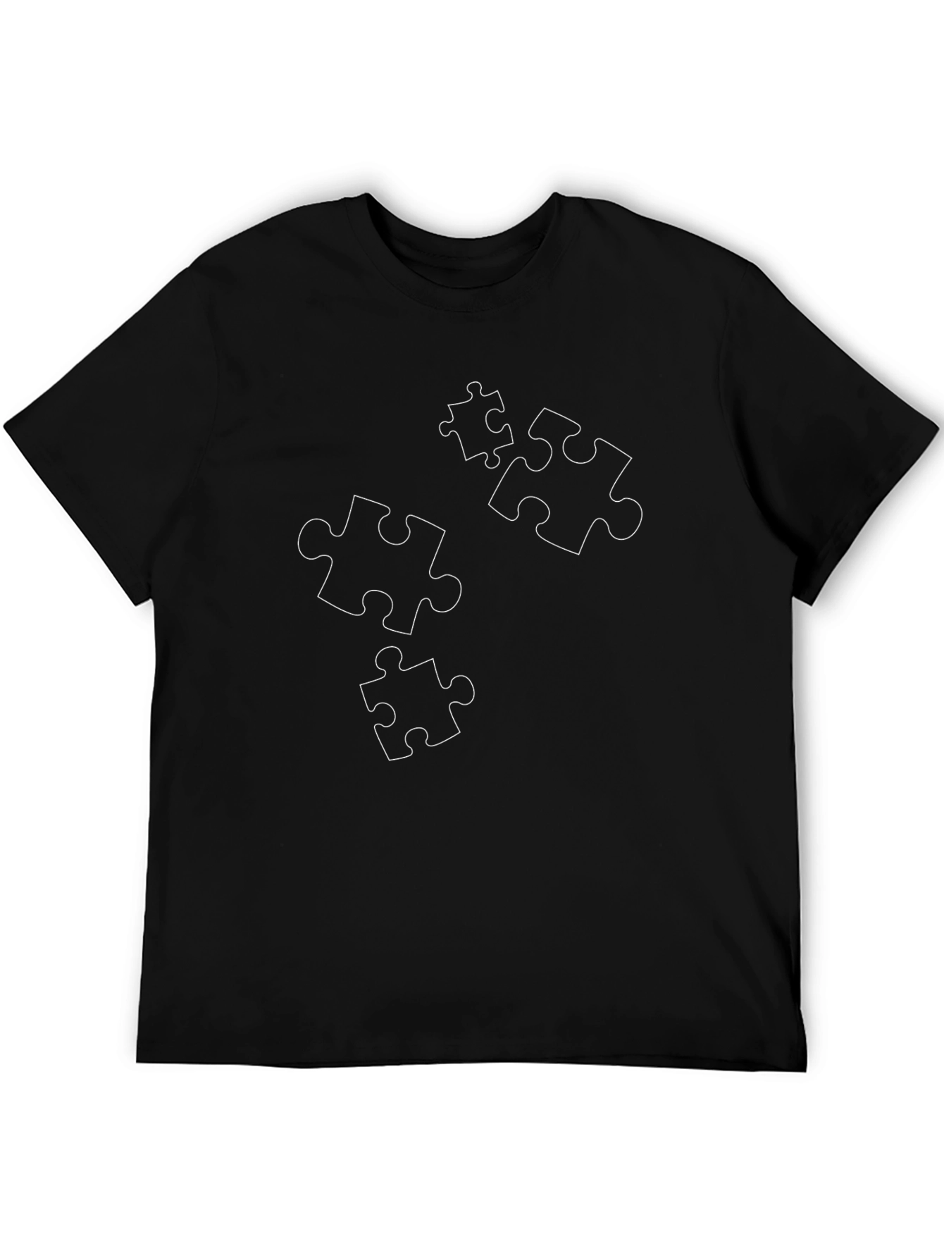 Puzzle Piece Tee - Black Graphic T-Shirt
