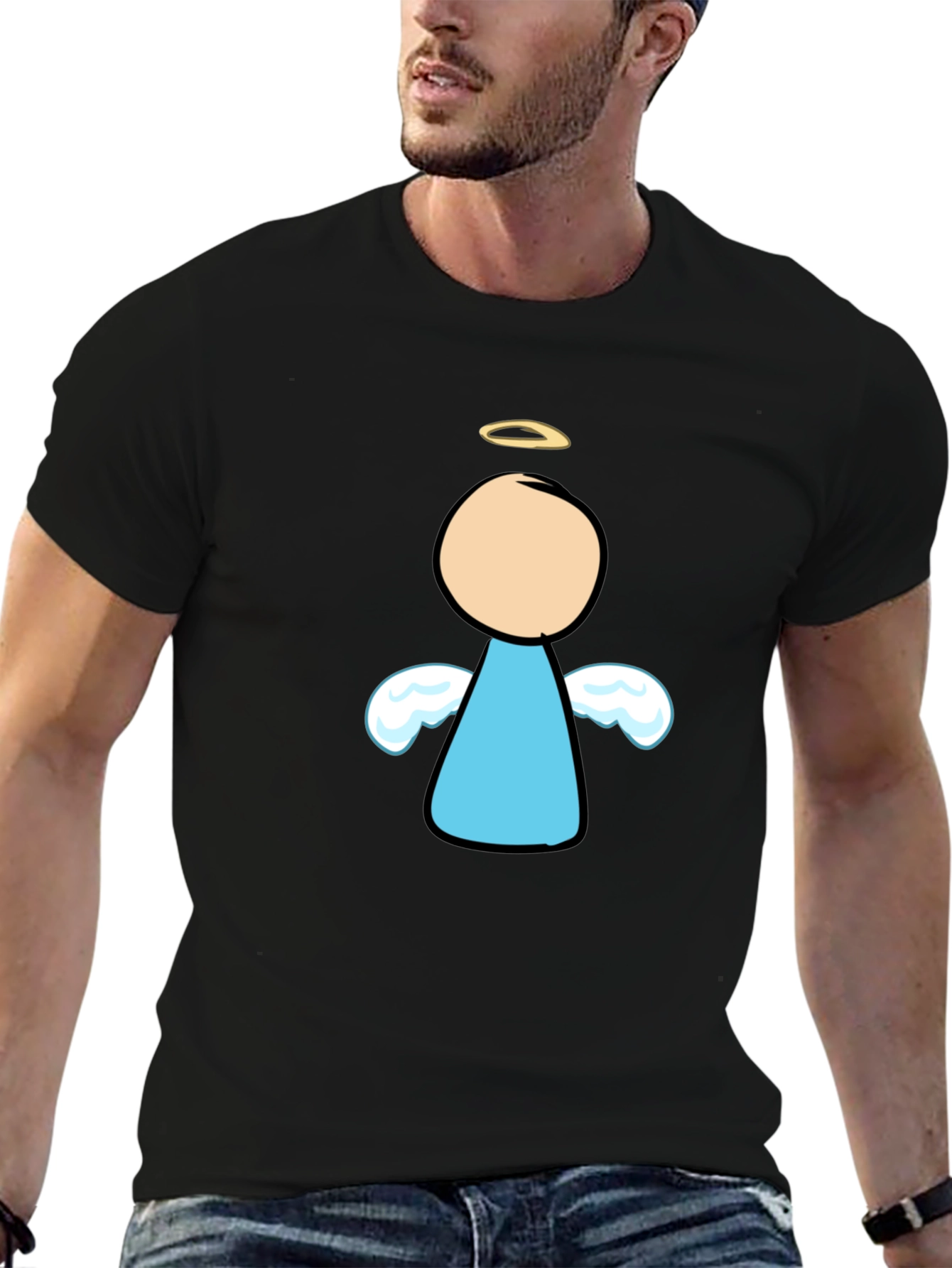 Angel Graphic Black T-Shirt - Unisex