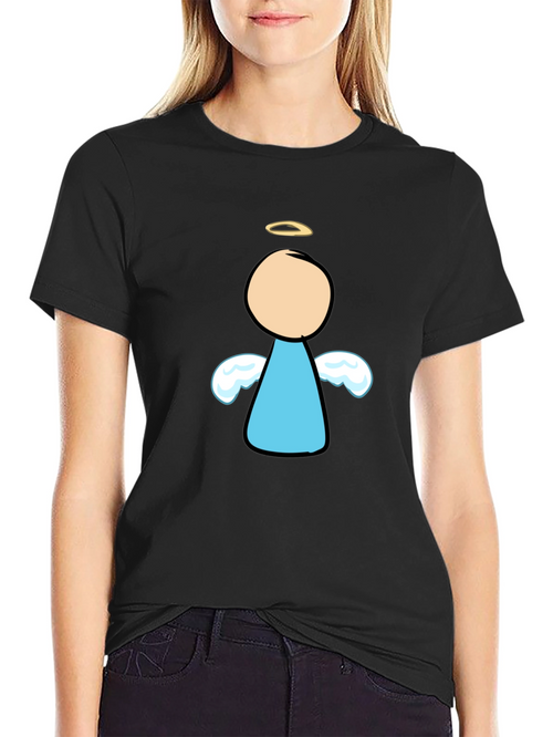 Angel Graphic Black T-Shirt - Unisex