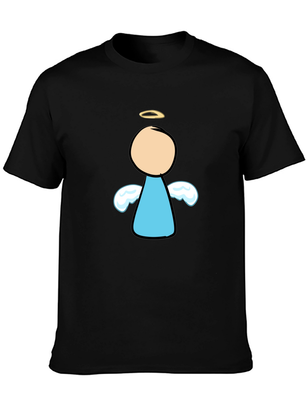 Angel Graphic Black T-Shirt - Unisex