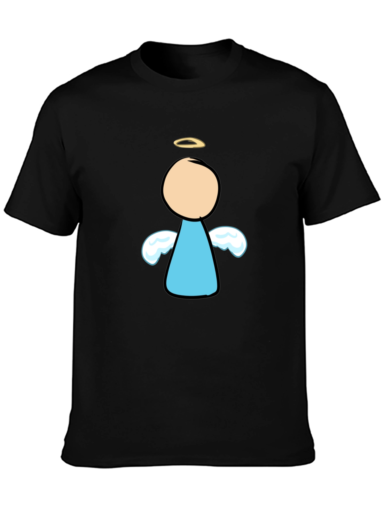 Angel Graphic Black T-Shirt - Unisex