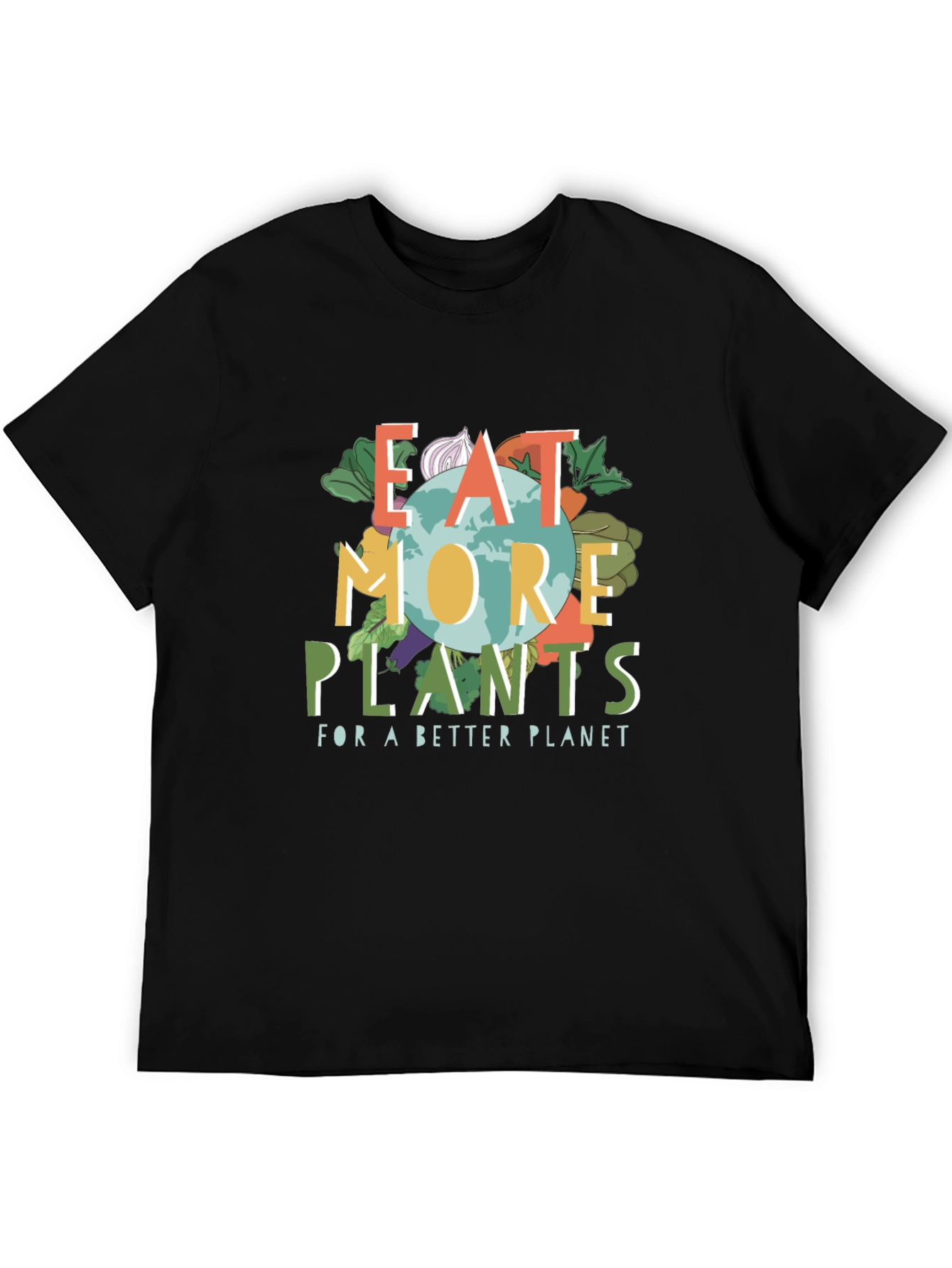 Eat More Plants T-Shirt - Vegan Friendly Earth Design