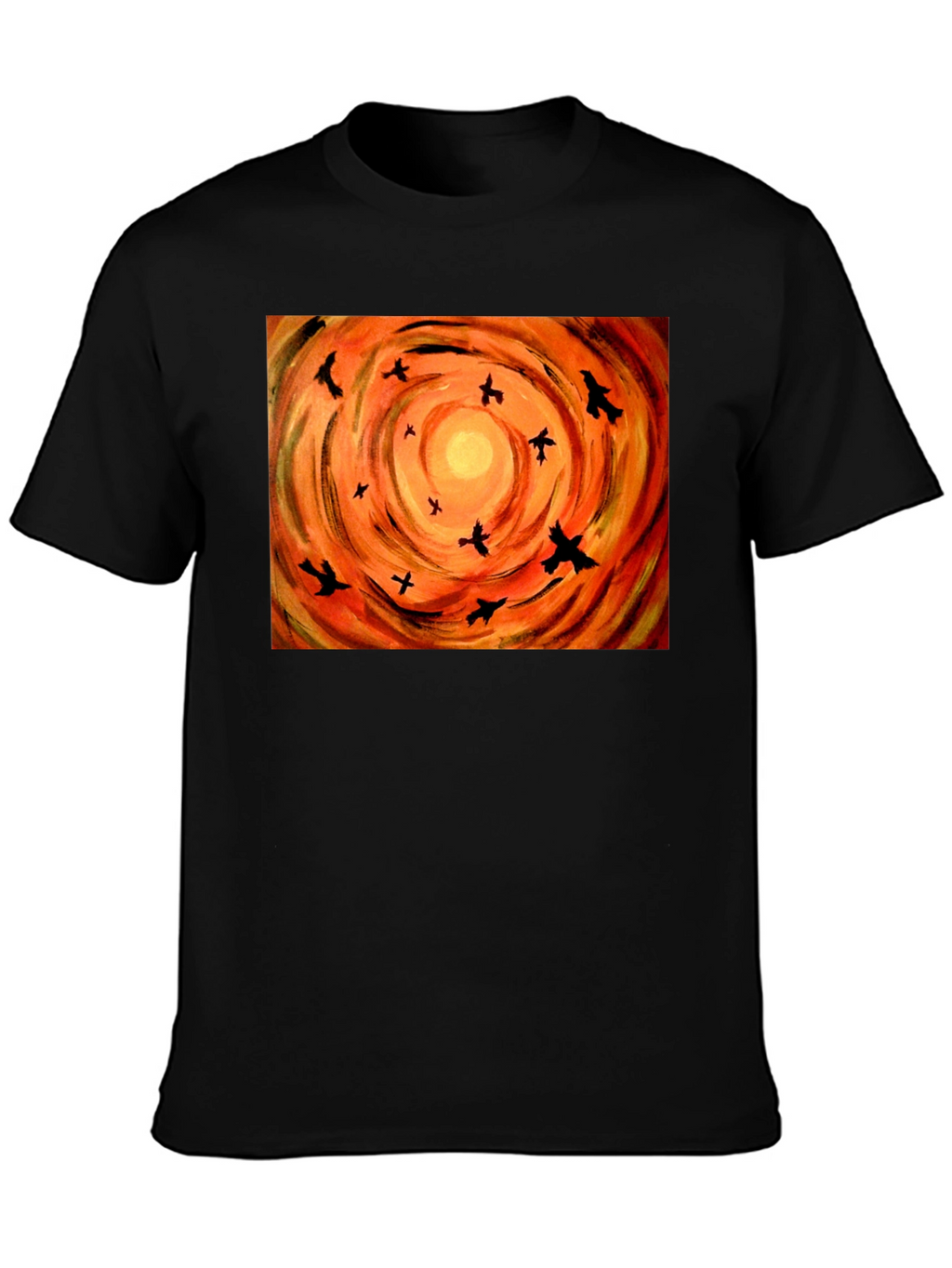 Orange Sky Birds Graphic Tee