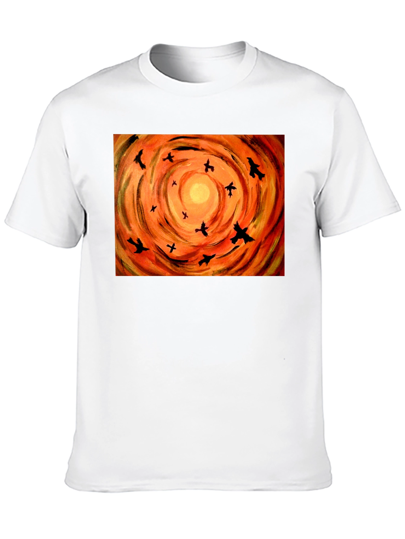 Orange Sky Birds Graphic Tee