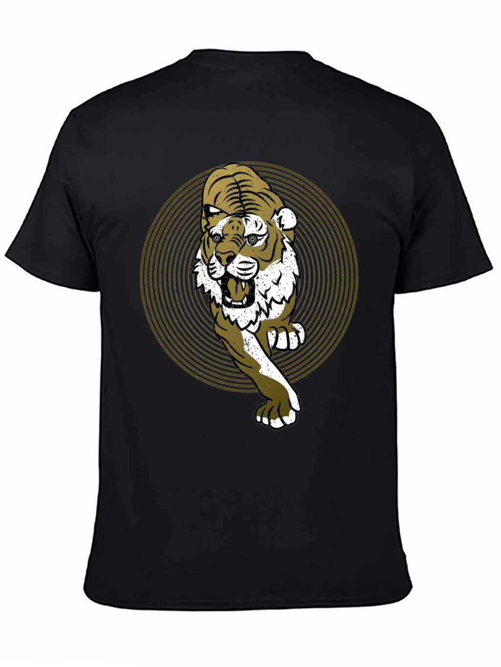 Tiger Graphic Print Black T-Shirt