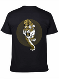 Tiger Graphic Print Black T-Shirt
