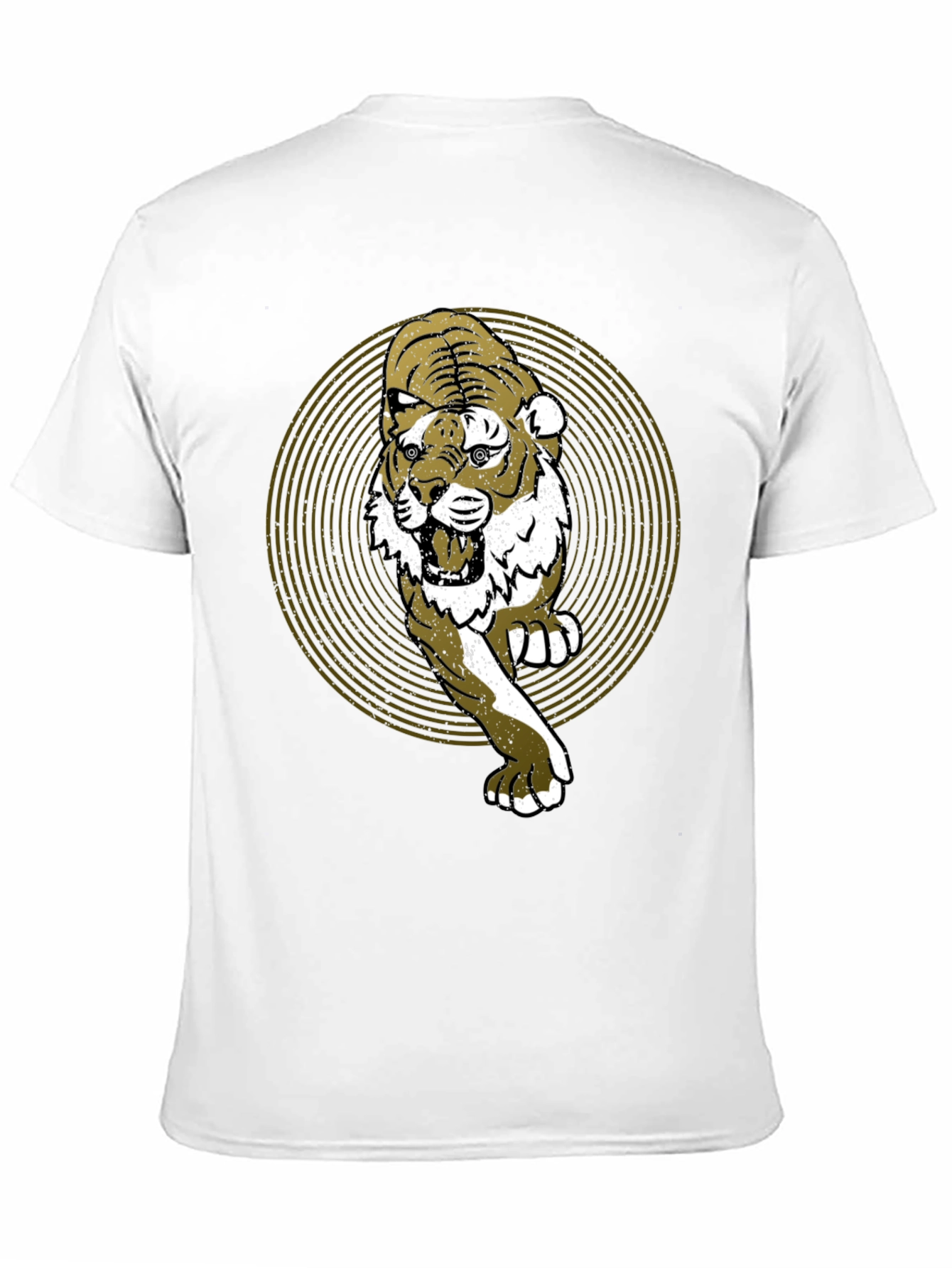 Tiger Graphic Print Black T-Shirt