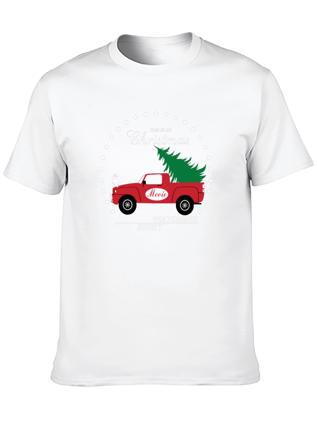 Christmas Movie Watching Shirt - Red Truck Holiday Tee