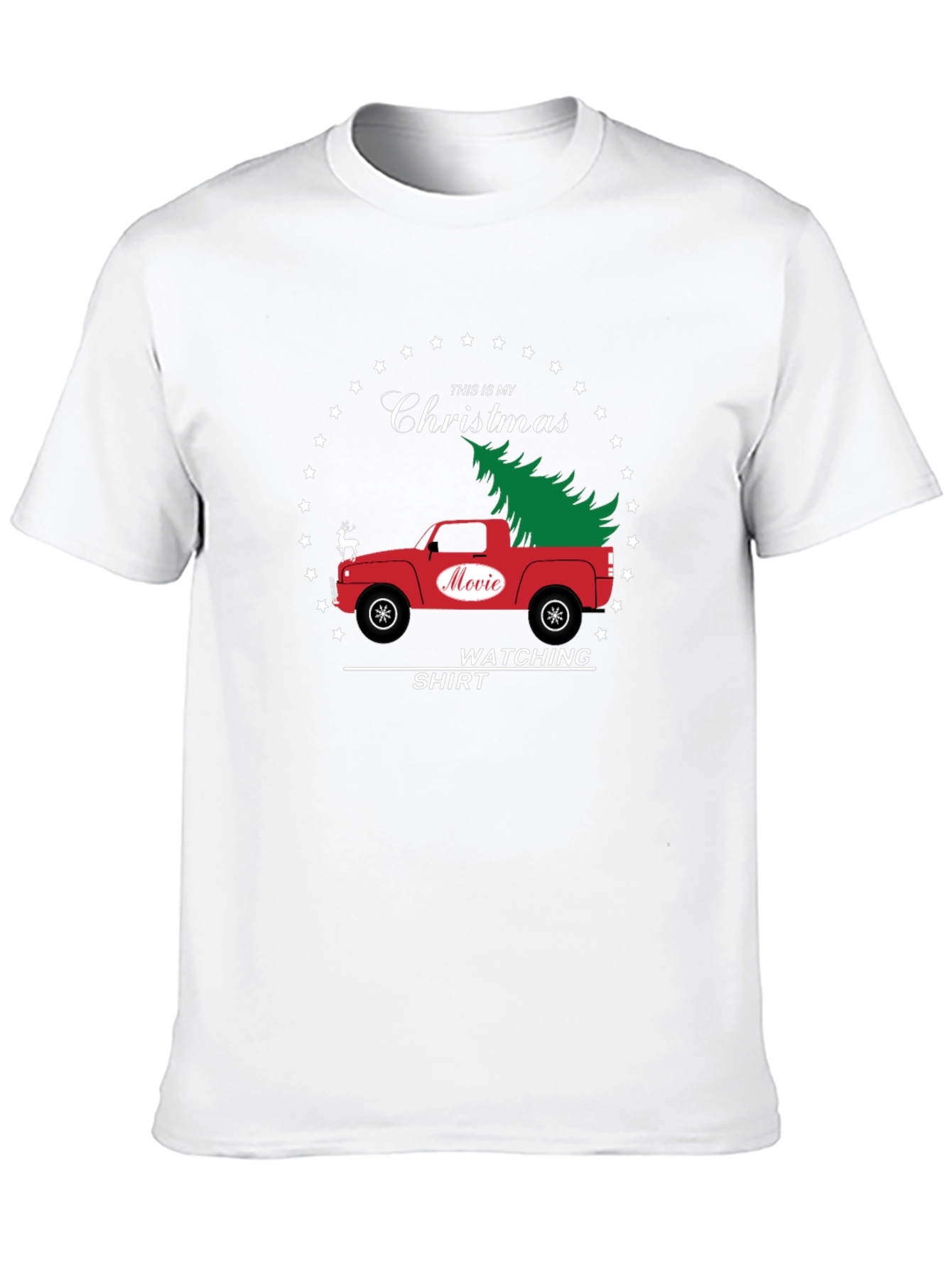 Christmas Movie Watching Shirt - Red Truck Holiday Tee