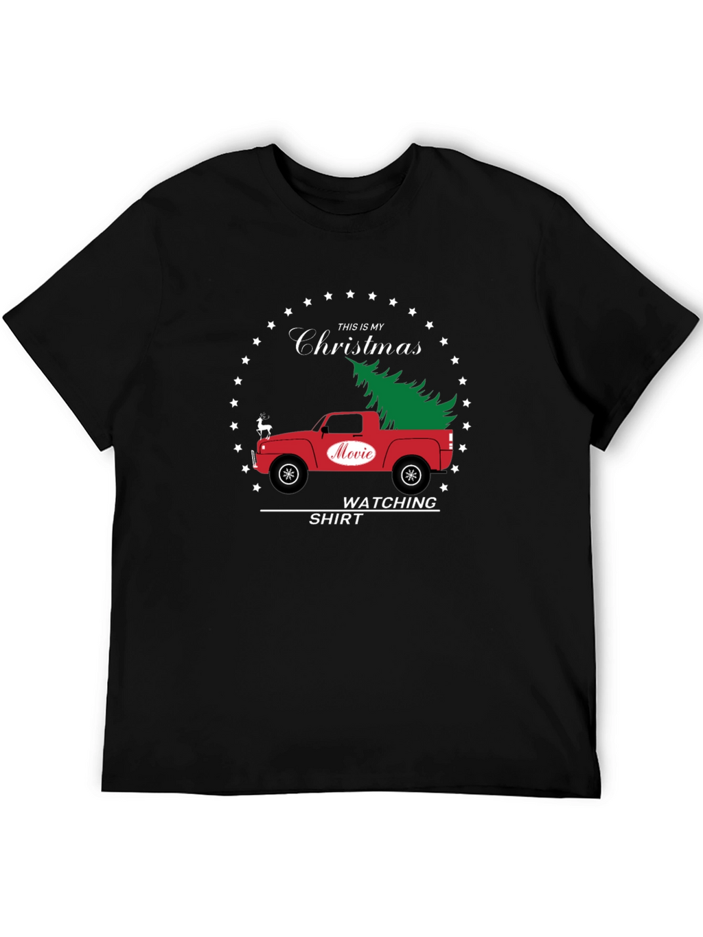 Christmas Movie Watching Shirt - Red Truck Holiday Tee