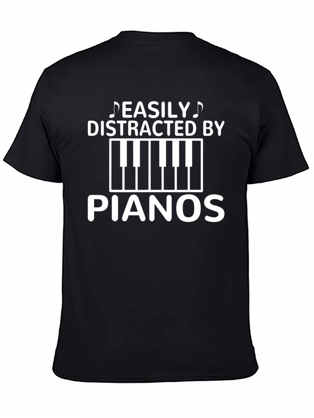Easily Distracted By Pianos Graphic T-Shirt