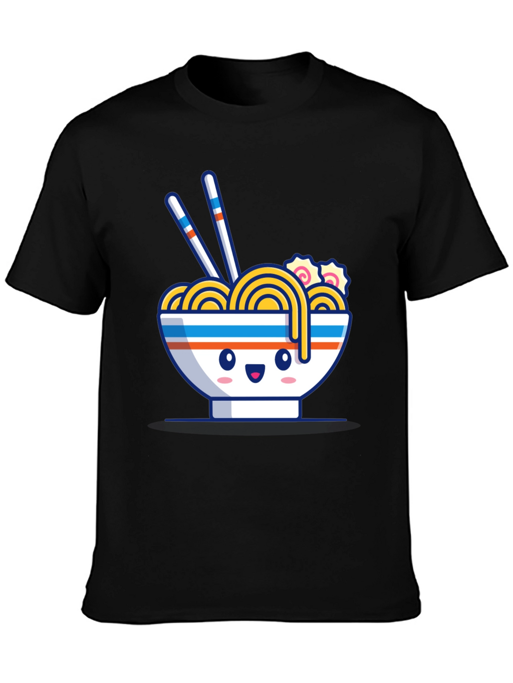 Kawaii Ramen Bowl Black T-Shirt