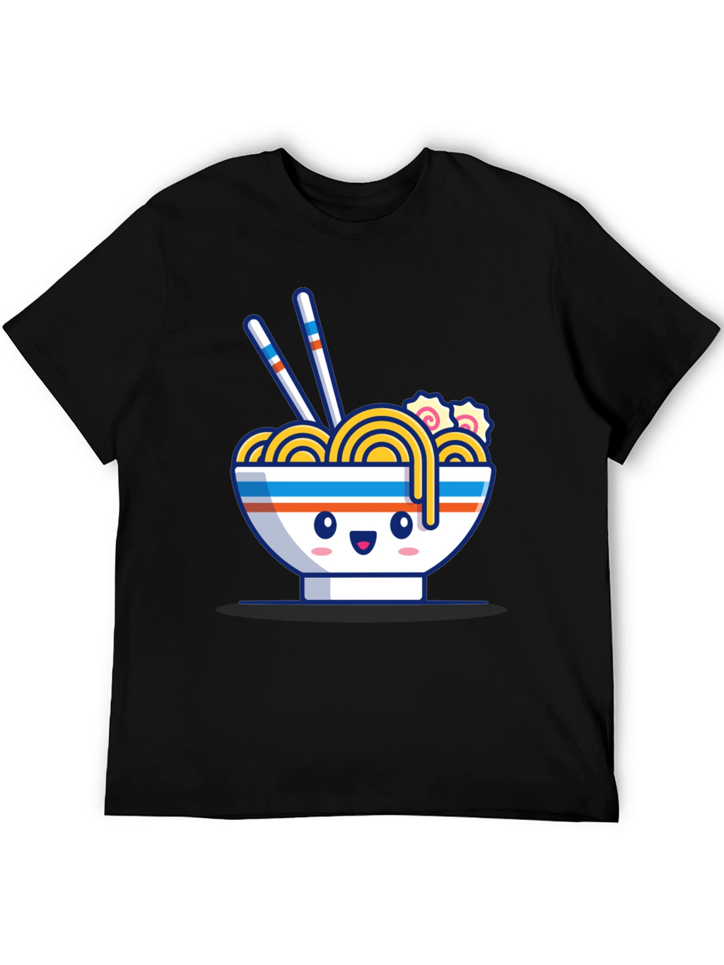 Kawaii Ramen Bowl Black T-Shirt