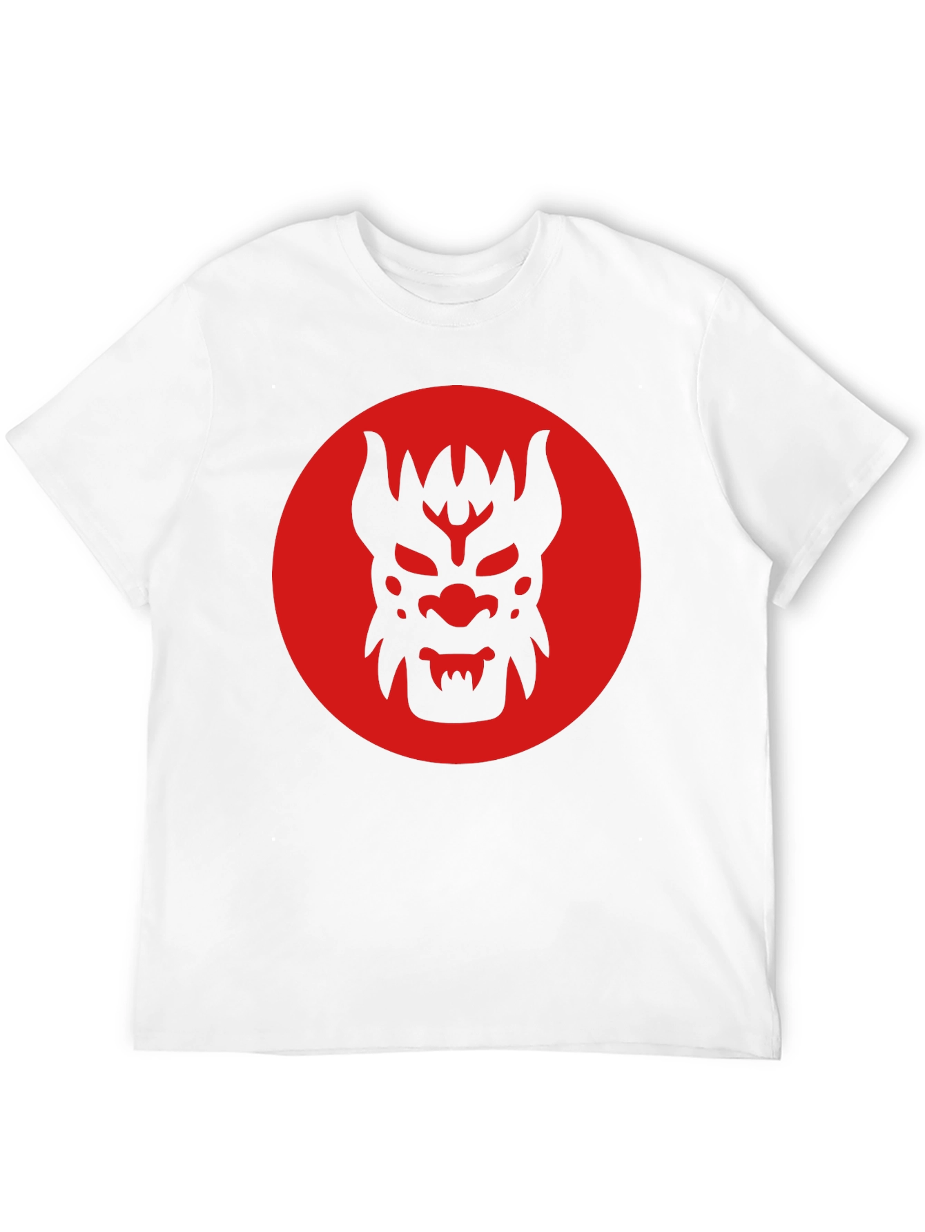 Black T-Shirt with Red Oni Mask Design
