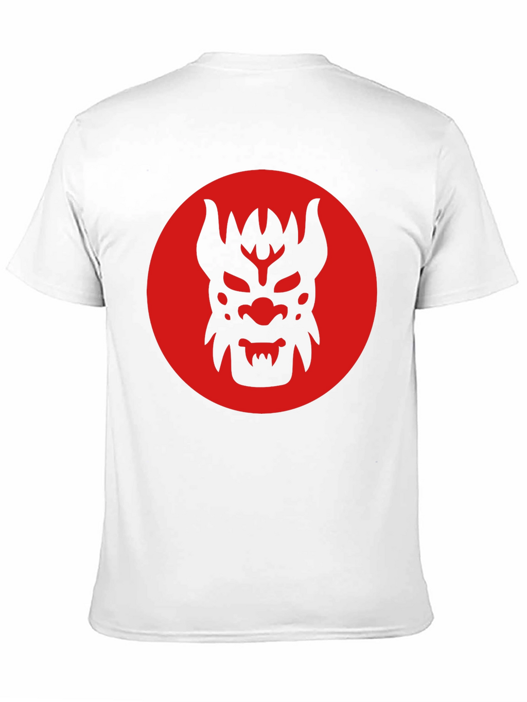 Black T-Shirt with Red Oni Mask Design