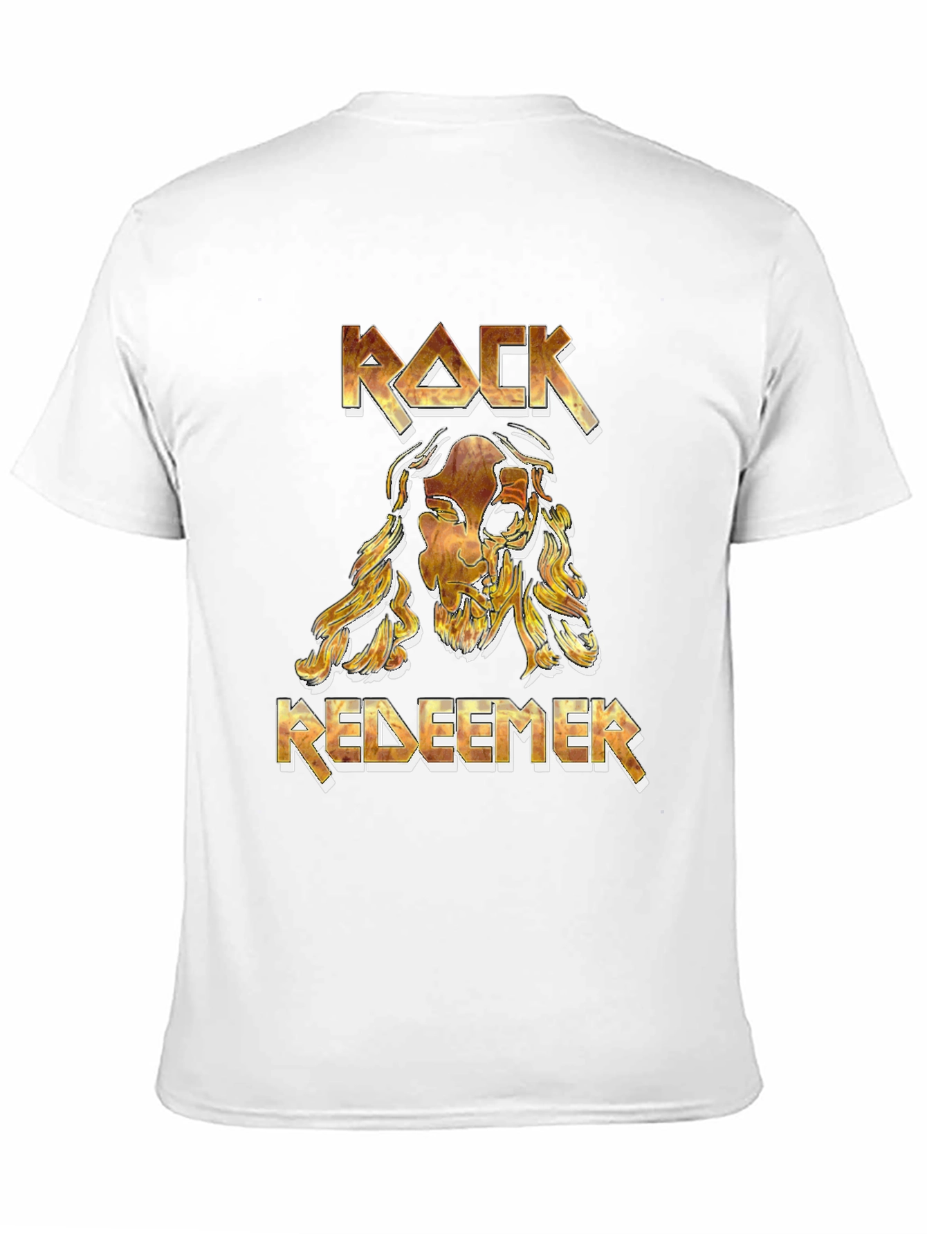 Rock Redeemer Graphic T-Shirt - Bold Religious Tee
