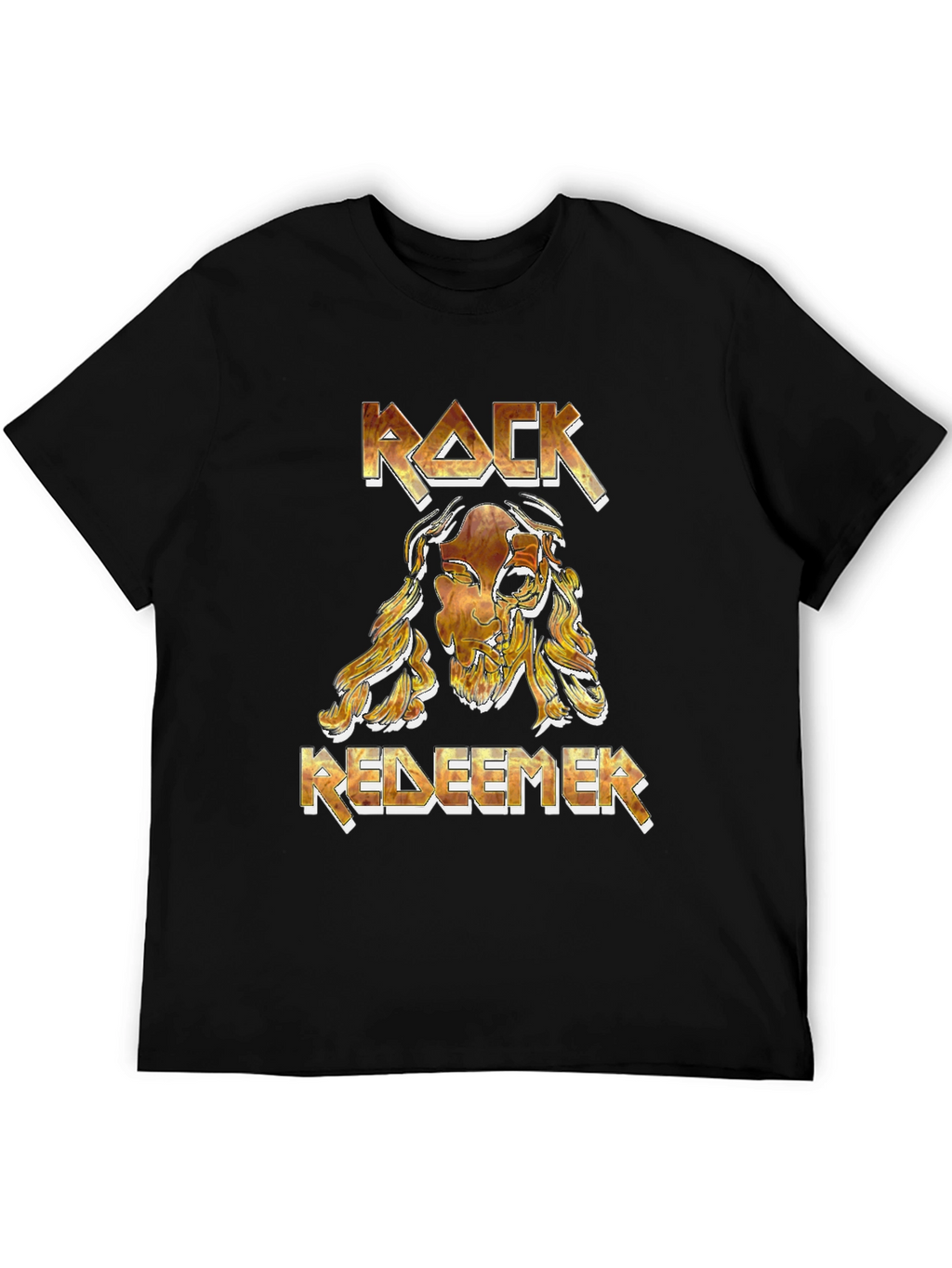 Rock Redeemer Graphic T-Shirt - Bold Religious Tee