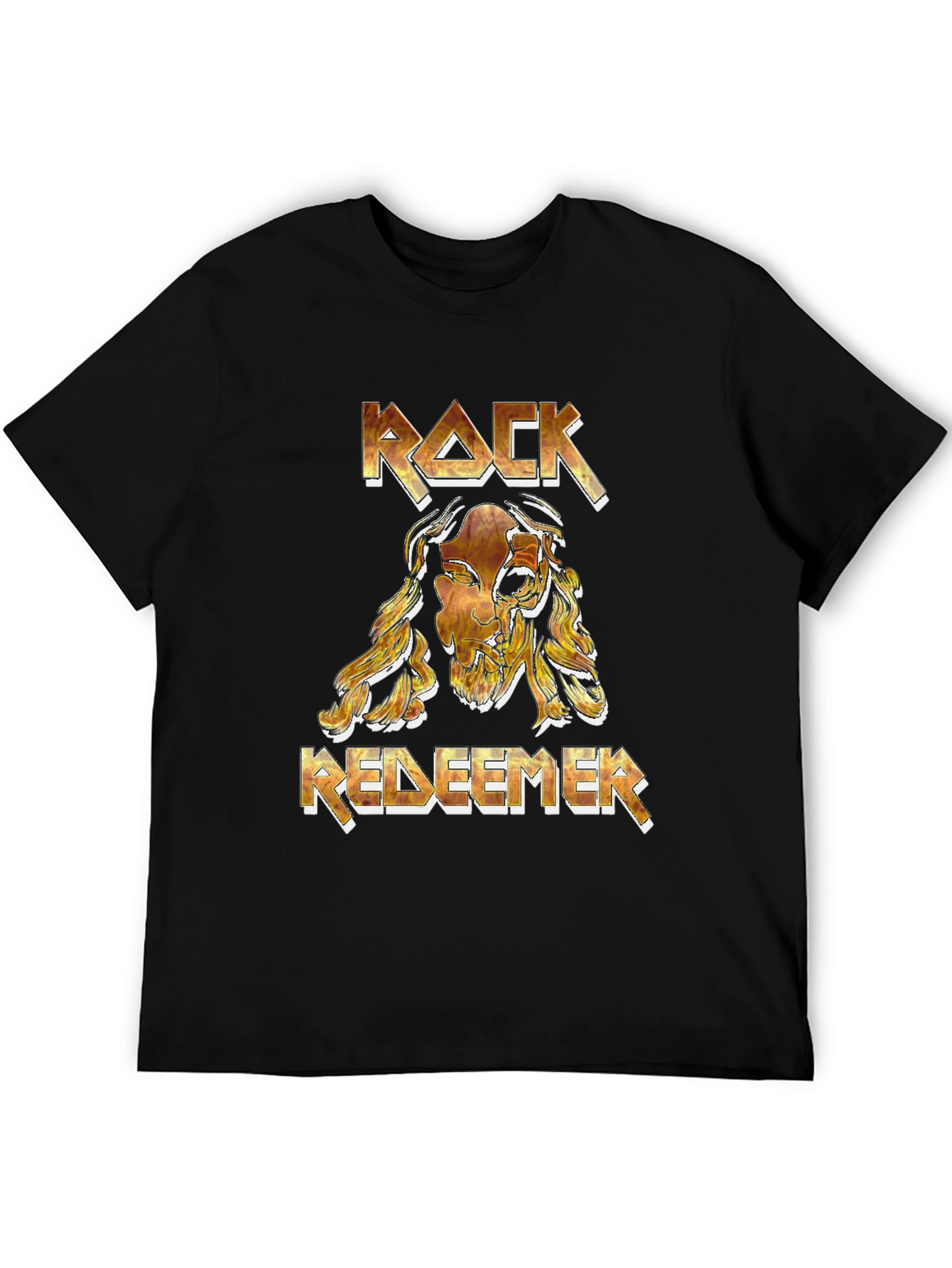 Rock Redeemer Graphic T-Shirt - Bold Religious Tee