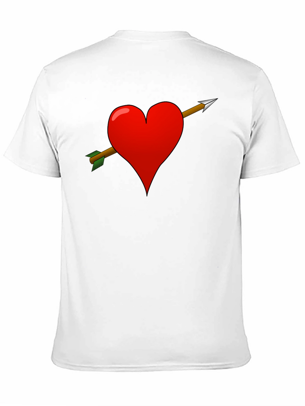 Heart Arrow Graphic T-Shirt - Black Valentines Gift Idea