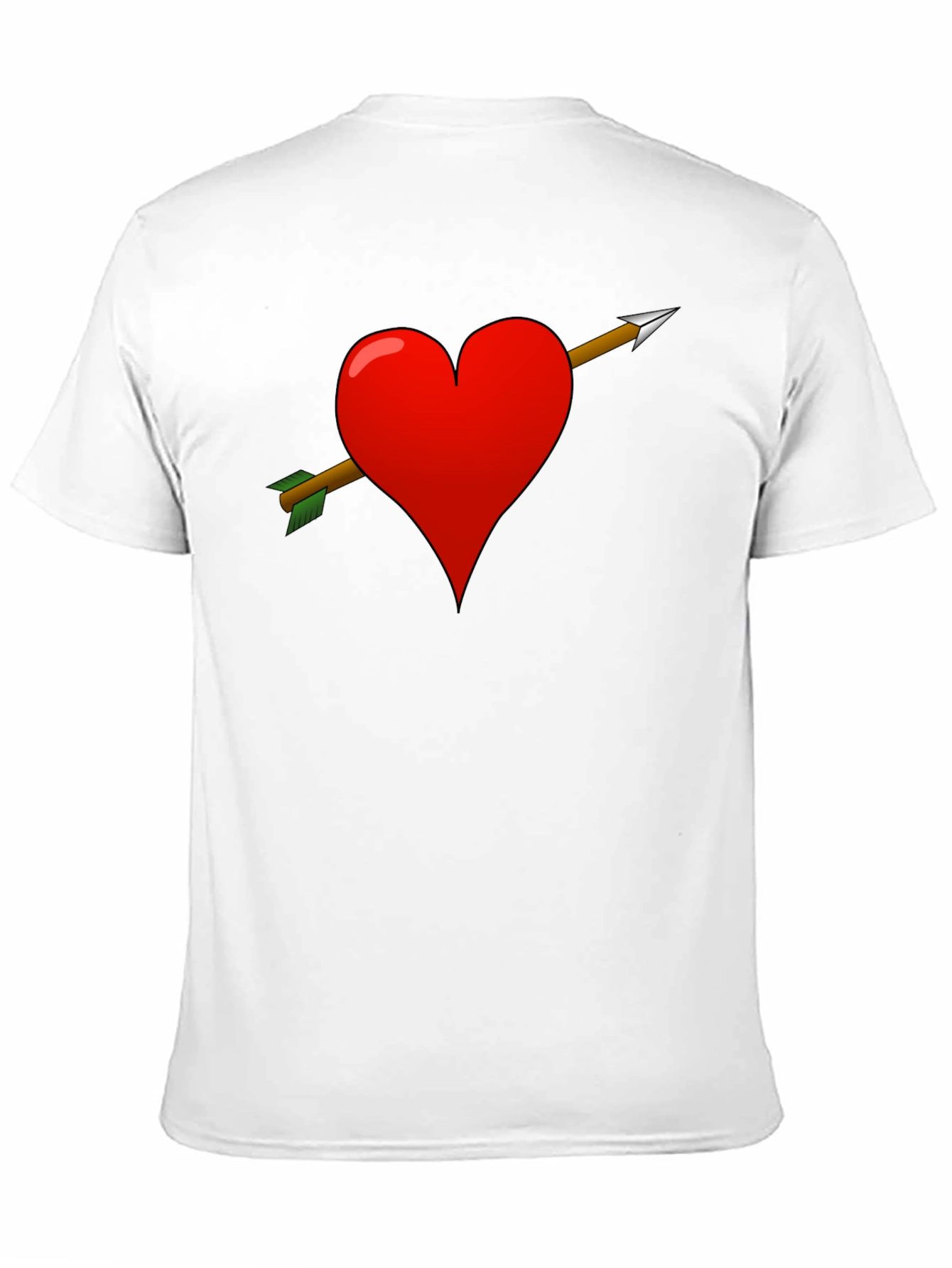Heart Arrow Graphic T-Shirt - Black Valentines Gift Idea
